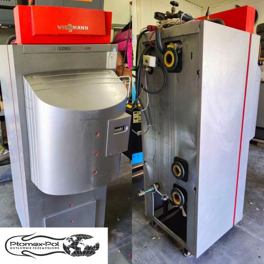 Viessmann Vitocrossal 300 130 kW kocioł kondensacyjny gazowy stojący widok z dwóch stron plomex-pol.pl