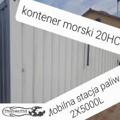 Mobilna stacja paliwowa 10 000 l w kontenerze 20HC – dwupłaszcz 2×5 000 l