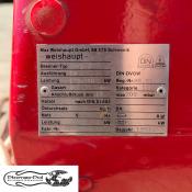Tabliczka znamionowa używanego palnika gazowego Weishaupt G5/1-D o mocy 175-940 kW oferowanego przez Płomex-Pol.