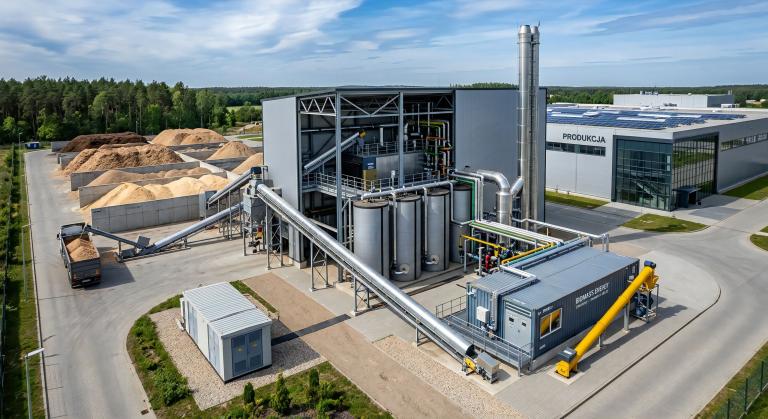 Przemysłowe kotły na biomasę – zrębki, trociny, wióry, pellet. Kompleksowe systemy grzewcze o mocach od 60 do 1300 kW