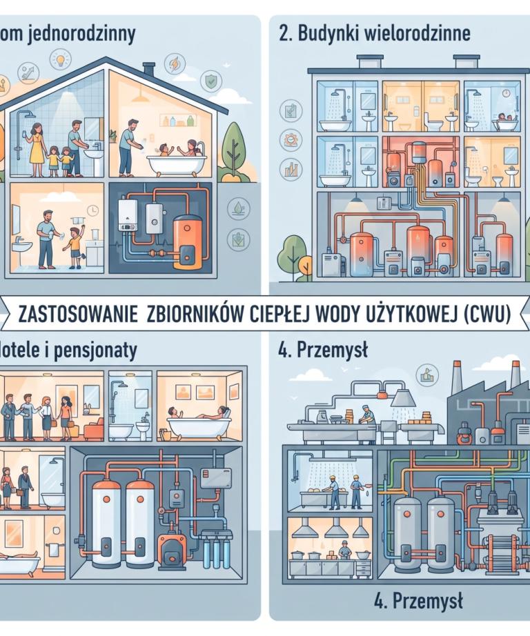 Zbiorniki CWU dla mieszkalnictwa i przemysłu – najważniejsze zastosowania